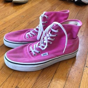 Vans high tops- pink